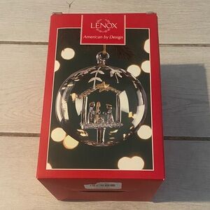 Lenox Silver Nativity Ornament